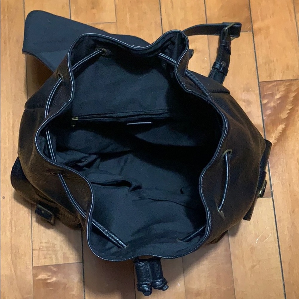 Faux leather black backpack - Picture 3 of 6